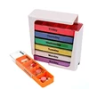 Stackable Weekly Pill Organizer box 4 Daily Compartments pill box 7 days
