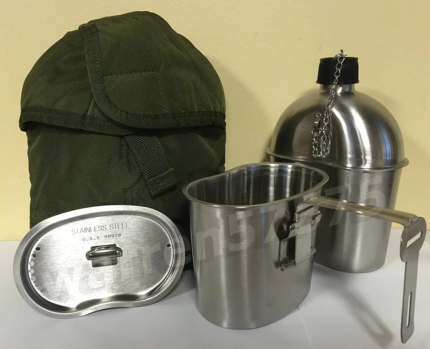 Issue Canteen Cover. G.A.K G.I with Surplus G.I Style Stainless Steel