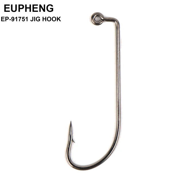 

Eupheng EP-91751 Premium O'Shaughnessy Jig Fishing Hooks 90 Degree Pro Choice High Carbon Steel Fishing Hook Black Barbed, Black nickel