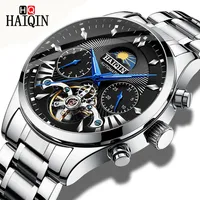 

HAIQIN men watches top brand luxury steel wristwatches automatic tourbillon mechanical watch fashion classic men watch
