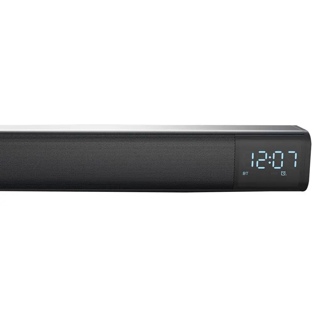 

Shenzhen Factory wholesale Portable sound bar clock speaker for music play, Black