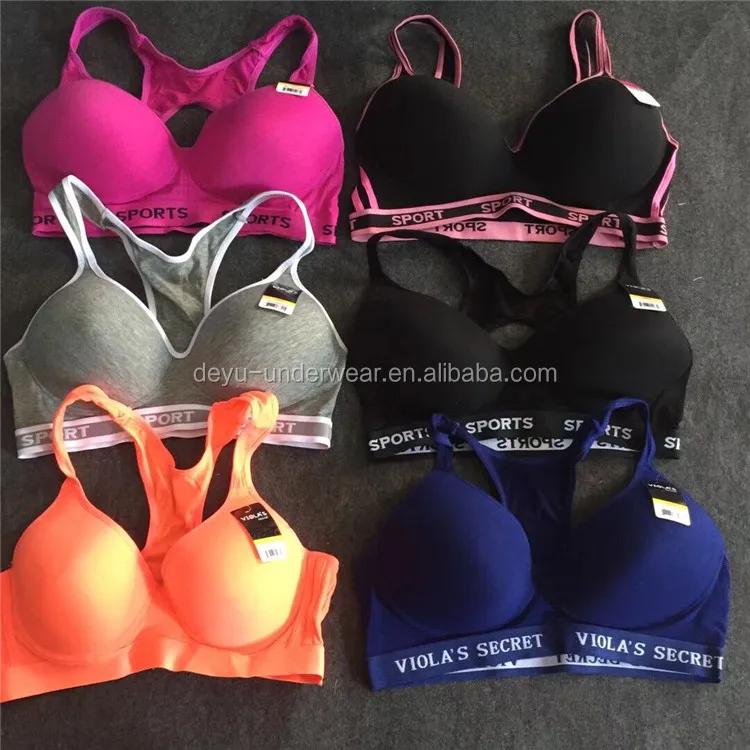 

1.25 Dollars KCZK078 Stock Ready 34-42 Mix different prints yoga bra, push up bra, sports bra