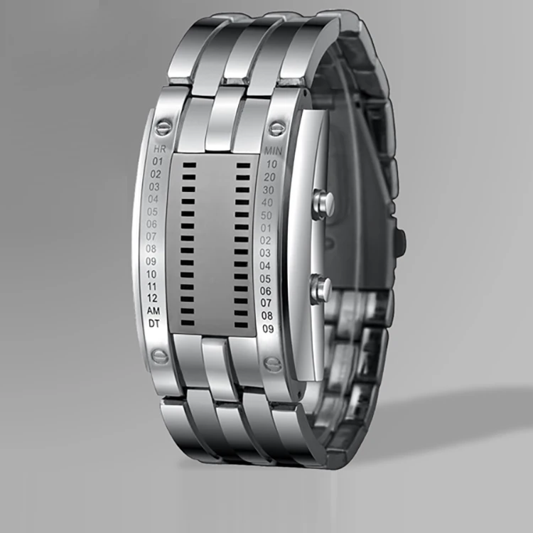 

Skmei LED watches, japan movt jam tangan , metal binary watch for couple