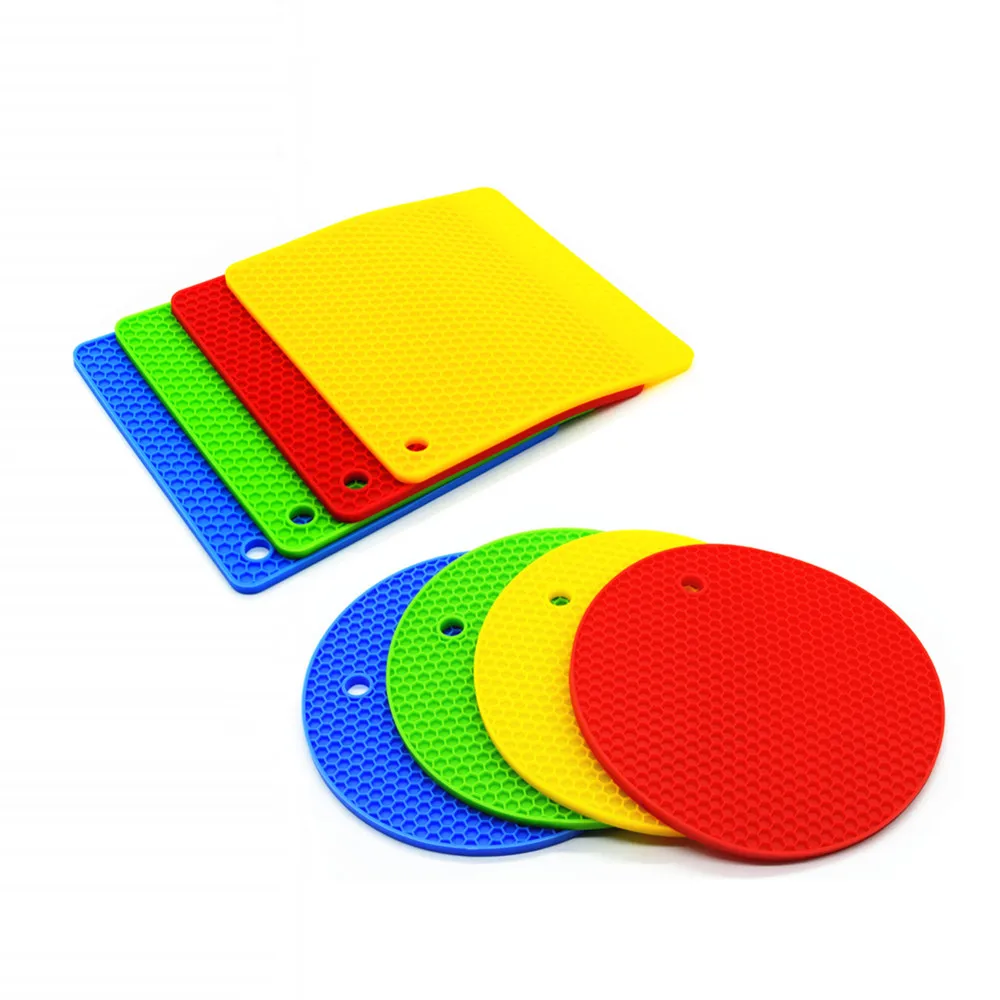 

BHD Discount Promotion Food Grade Silicone Spoon Rest Silicone Pot Holder Trivet Mats, Red or customized