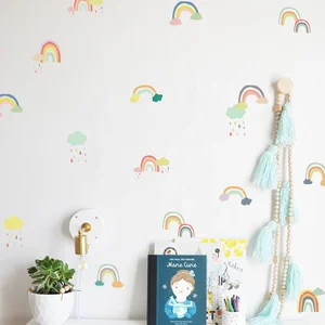 Image of Nordic Style Simple Wall Stickers Cartoon Wall Decals for Kids Room Home Decor