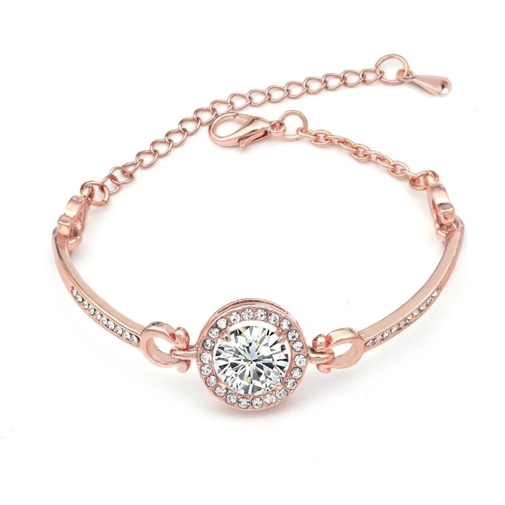 

Accessories zirconia charm bracelet watch women, Golden;white;rose gold