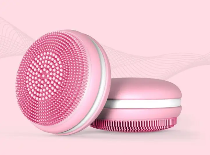Electric Facial Cleansing Brush Silicone Vibration Mini Cleaner Deep Pore Round Cleaning Skin Massage face brush cleansing