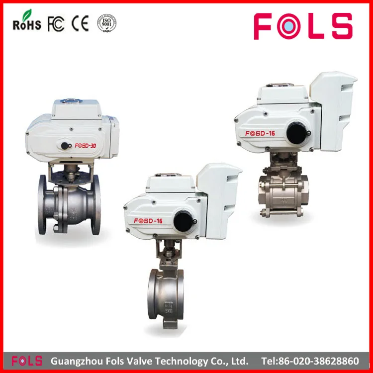 Stainless Steel Electric Modulating Flange Ball Valve With 24v