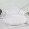Plastic Round Portable Cake Box For Individual Cup Cake Take Away Packaging Customized Artwork Accept Cake Container Carrier