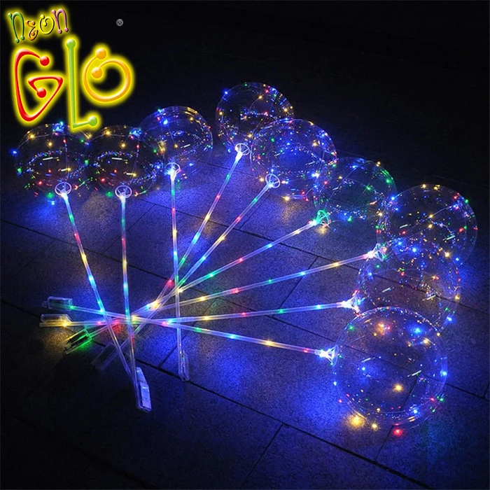 
18 inch LED string round bobo balloon for wedding party 