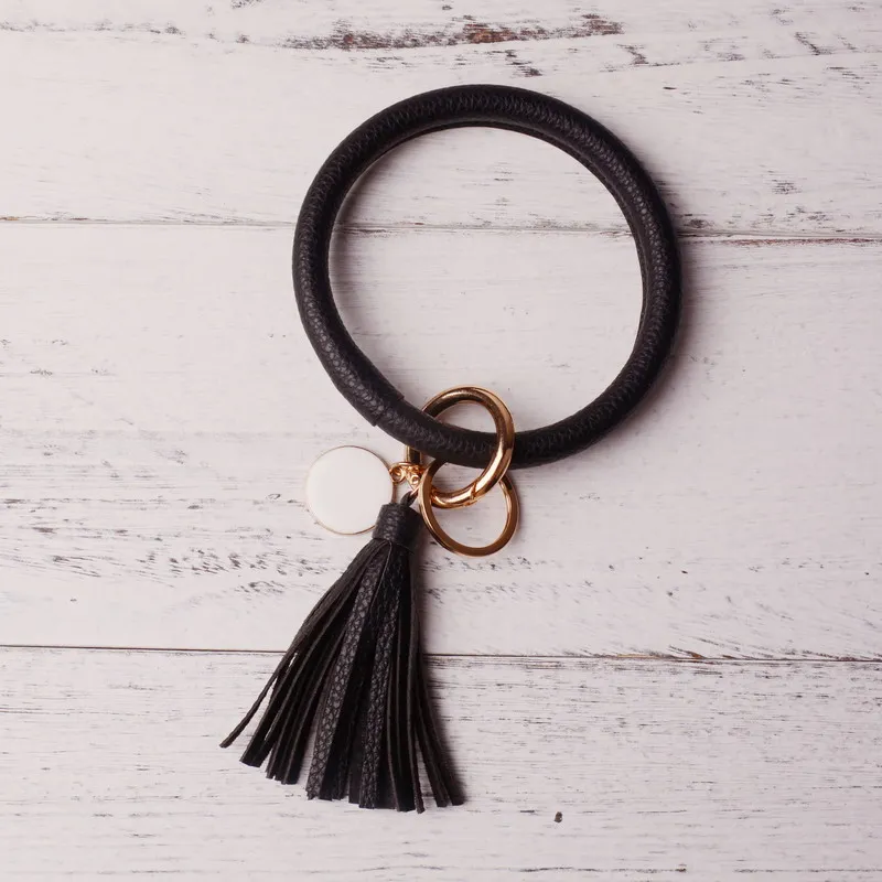 Wholesale 2019 Monogram Leather O Key Ring Custom Circle Bracelet