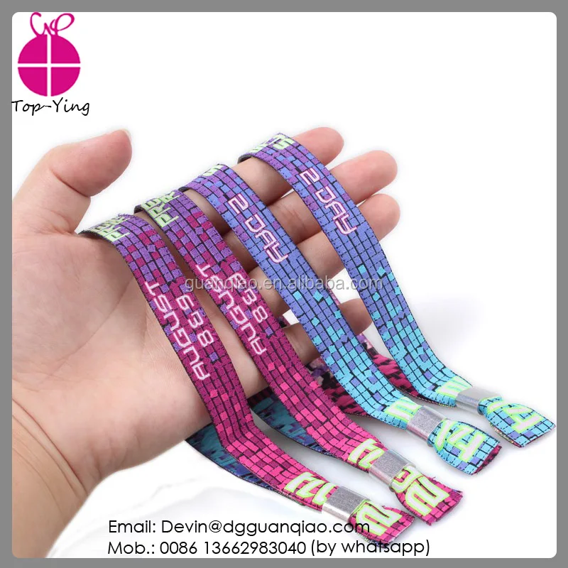 Custom Woven Fabric Cloth Embroidered Wristband Buy Custom