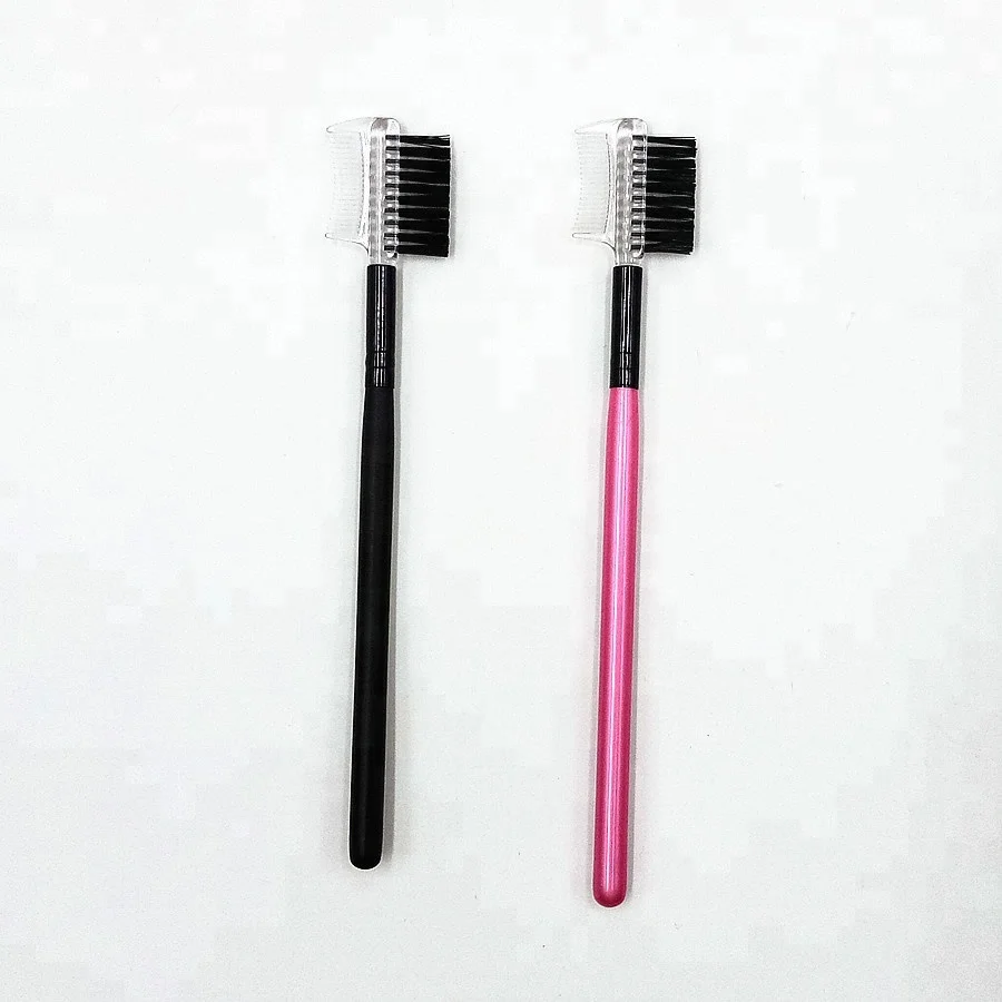 

Factory Wholesale High Quality Custom Logo 2 in 1 Eyelash Eyebrow Comb and Brush