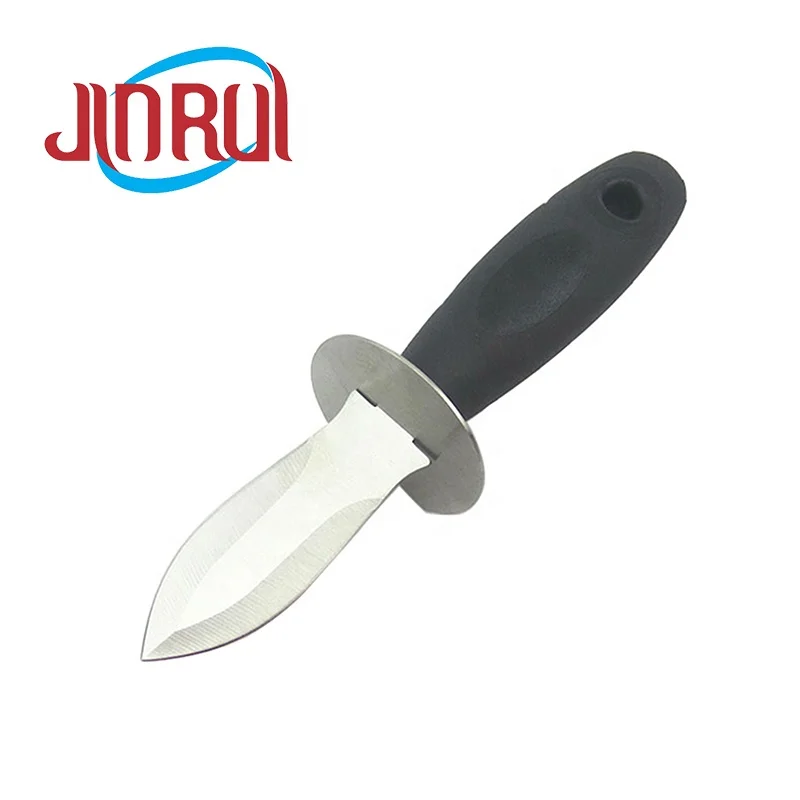 
stainless steel seafood oyster shucking opener knife plastic handle 