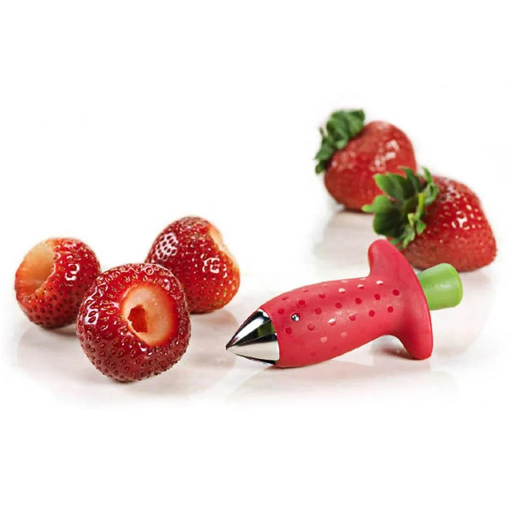 FY fashion Fruit Leaf Remover Strawberry Huller Metal Tomato Stalks Plastic Remover Gadget Strawberry Hullers kitchen gadgets