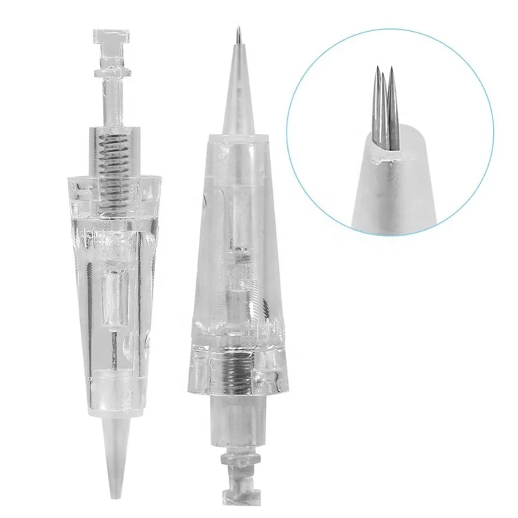 Screw Eyebrow Permanent Makeup Pigment Ink Pen Blade 1 3 5 7 P Needles Microblading Machine Pen PMU Tattoo Cartridge
