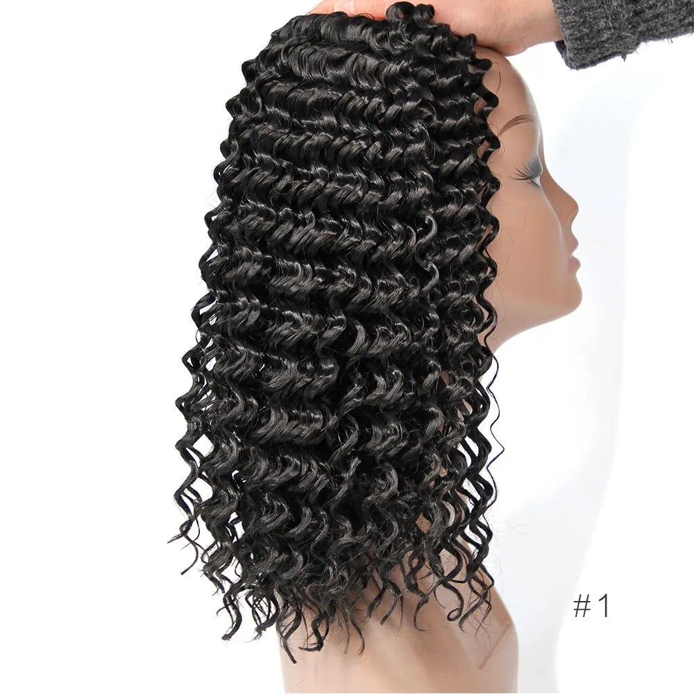 

(3pcs/lot)#27 Deep Wave Synthetic Hair Extension Curly Synthetic Weave Jerry Curl Crochet Braid Freetress Deep Twist