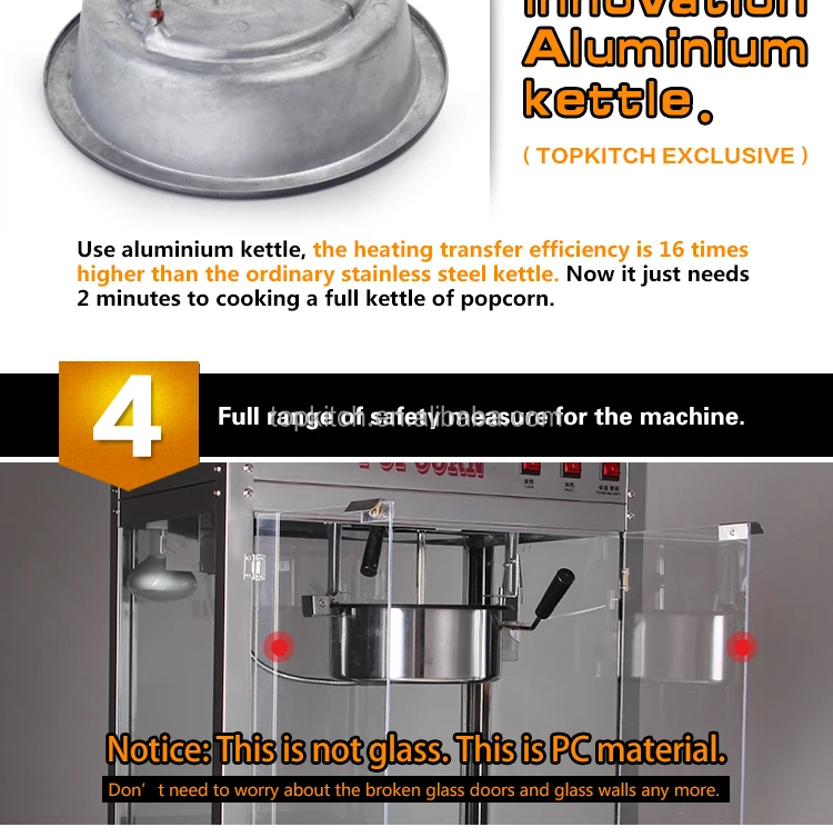 CE ETL Approved All Stainless Steel Commercial Popcorn Machine Popcorn Maker Price