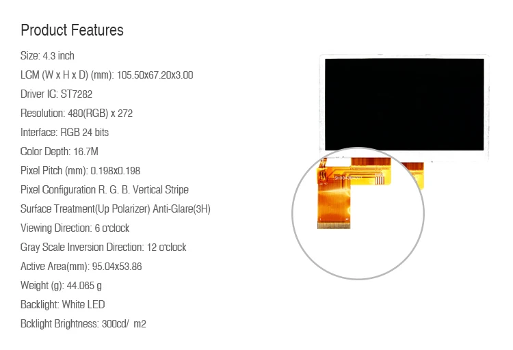 4.3 inch oled display