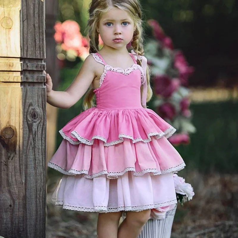 Детские платья в розовом