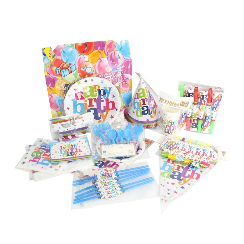 Box Package Wholesale Customised Kid Birthday Party Supplies Set Buy