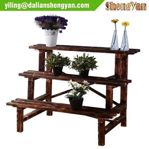 Chinois cedar bois banc pour pot  de fleur Porte fleurs 