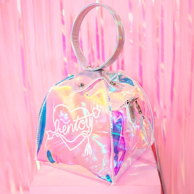 

Fashion summer women PVC clutch bag wholesale laser luxury girl lady handbag