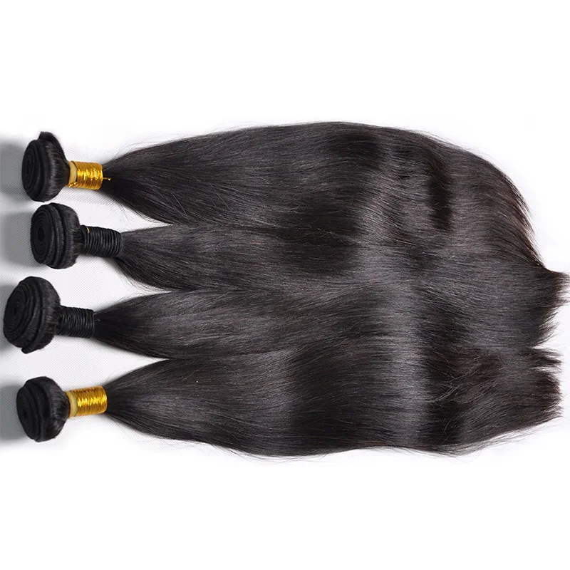 

Wholesale 100% Virgin Brazilian Human Hair 8A grade Silky Straight Straight Hair Bundles, Natural black & natural brown