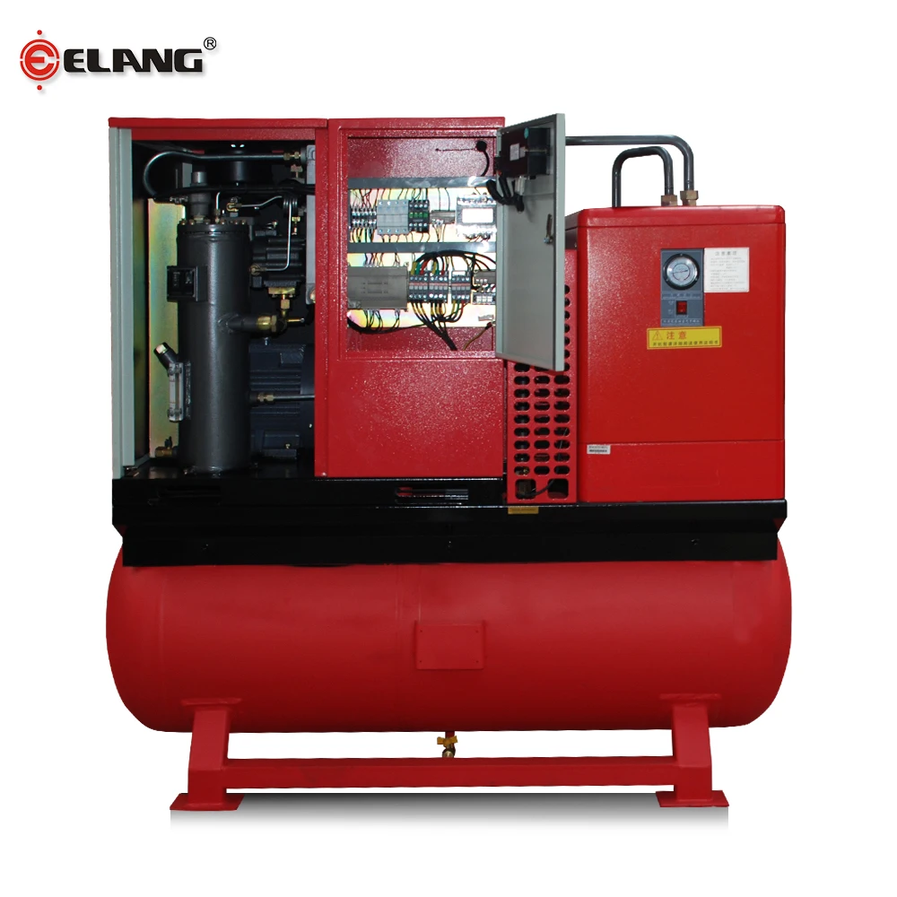 
10Hp 7.5Kw 25 - 40 cfm Combined Screw Air Compressor with Air Dryer <img data-src=