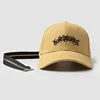 Fashion trend long alloy zipper embroidery letter baseball caps