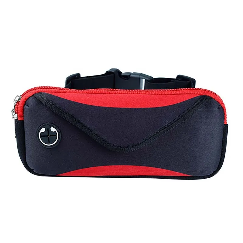 

HAISSKY Adjustable elastic neoprene sweatproof fitness colorful fanny pack running sports waist bag