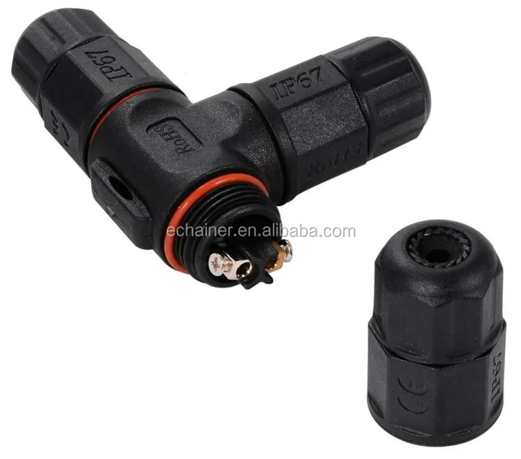 T Type Waterproof 2pin Connector,Ip67,Industrial Power Cable Connector