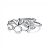 ATHENAA 925 Sterling Silver New Designs Infinity Birds And TreeShape Rings Set