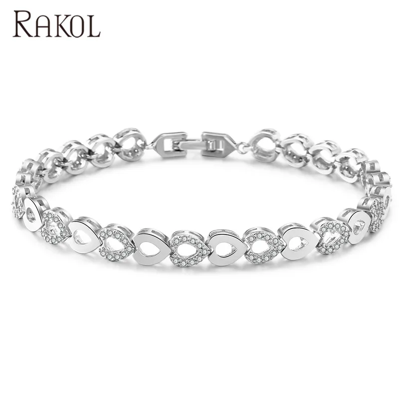 

RAKOL BP2022 tennis chain bracelet Sterling silver bracelet, As picture
