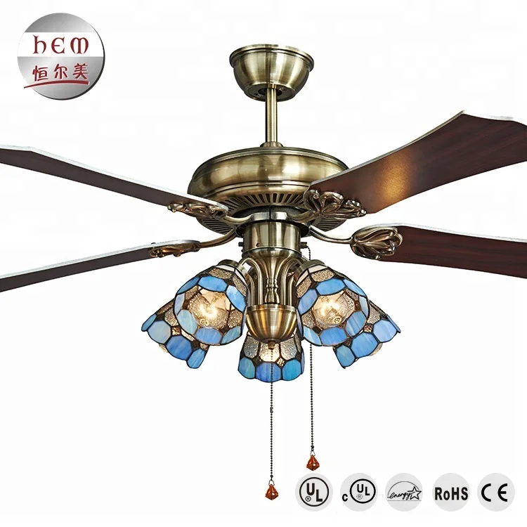 Tiffany Heritage Bronze Pendant Lamp Lighting Decorative Ceiling Fan Light Fancy Ceiling Lights With Pull Rope Buy Fancy Ceiling Lights Fan Ceiling