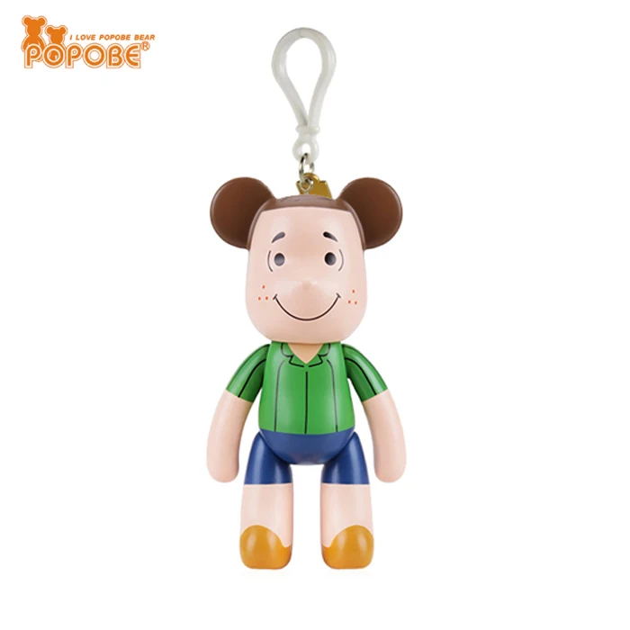 POPOBE Cheap 5 Inch Bear Toy PVC Keychain For Promotional Gift