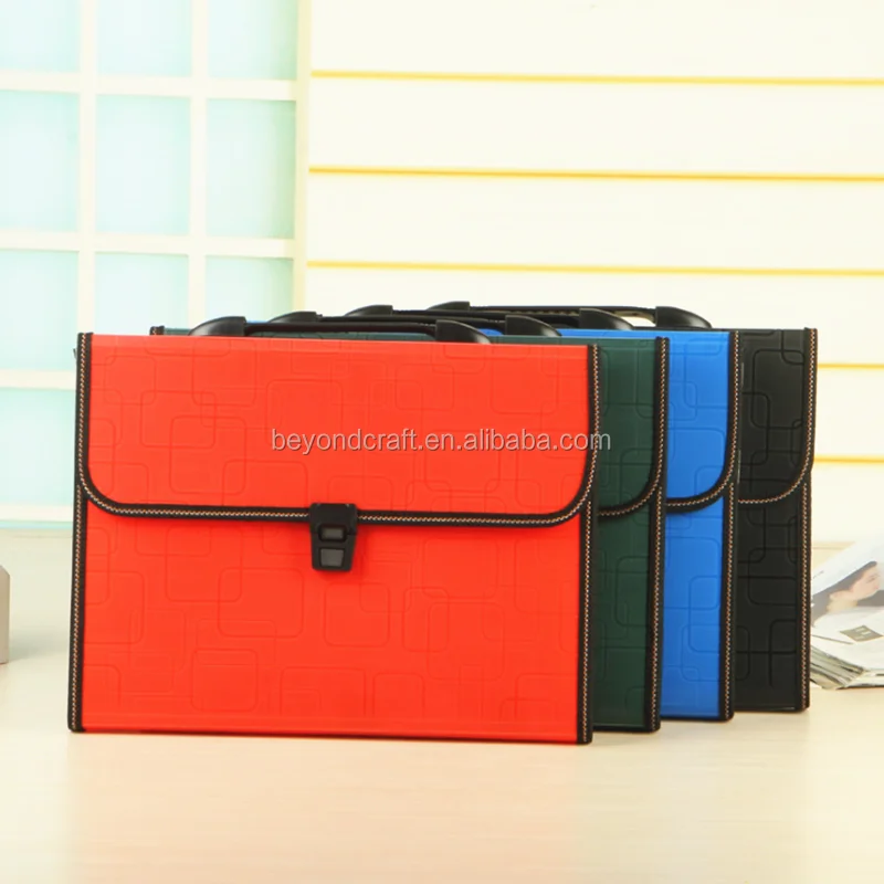 A4 Size Pp Plastic Expanding Files Briefcase With 12 Pockets Poly Expandable Documents Bag Buy