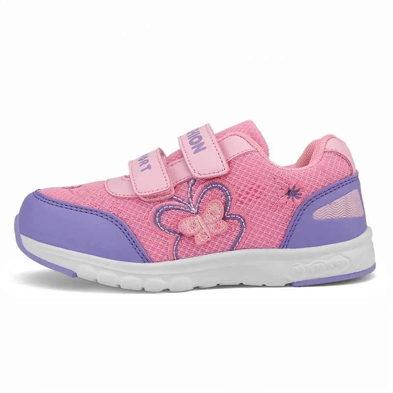 

KC8809 embroidery butterfly wholesale cute sport shoes for girls, 2 colorways