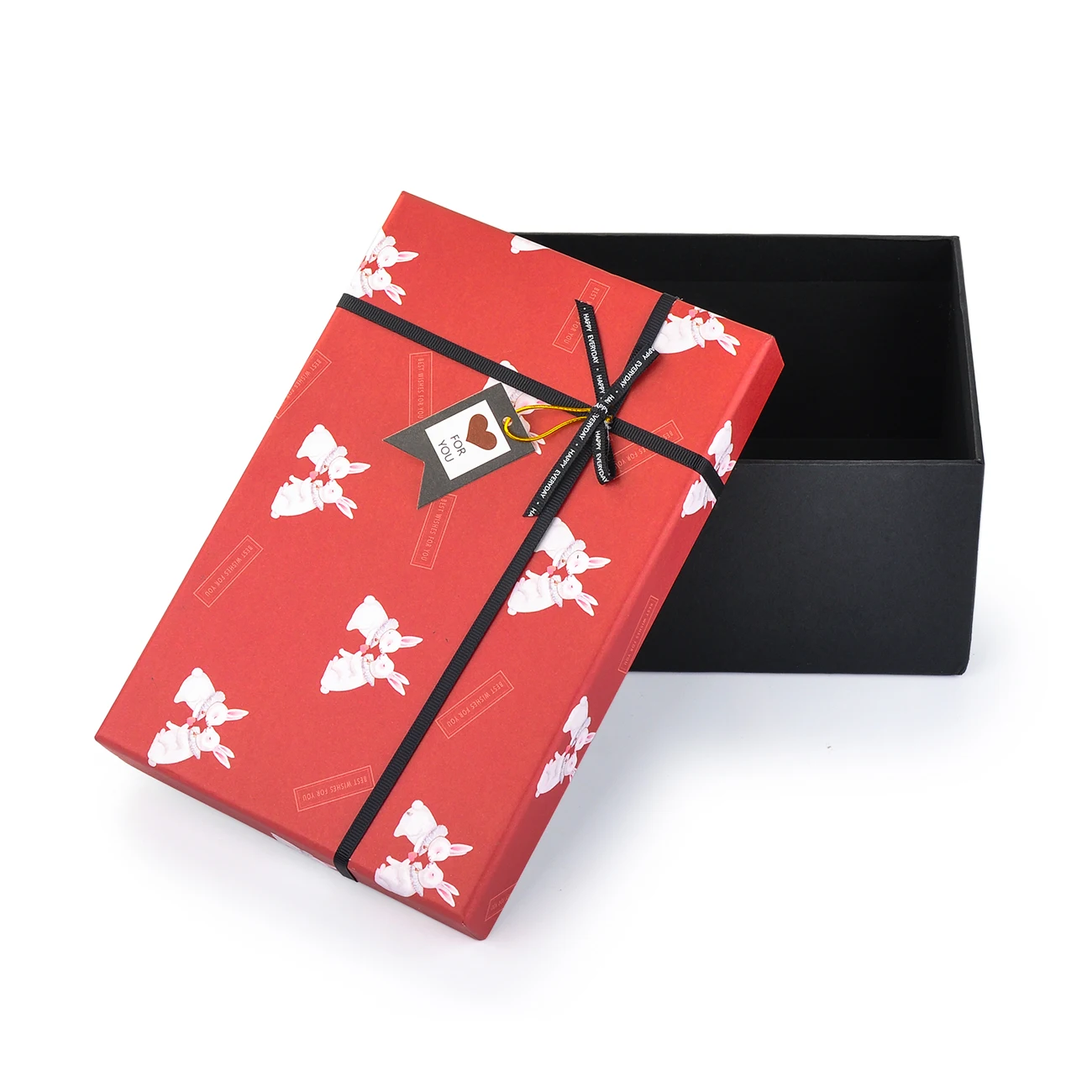 cardboard paper gift box craft paper with ribbon