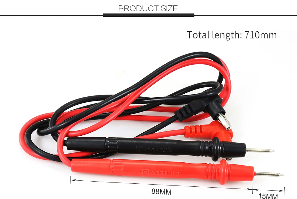 BEST Quality Digital Multimeter Pen Probe Test Cable Lead 1000V 20A with Alligator Clips Clamp Cable Tester Lead Probe Wire Pen