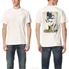 High quality white tee shirt back print t-shirt with pocket