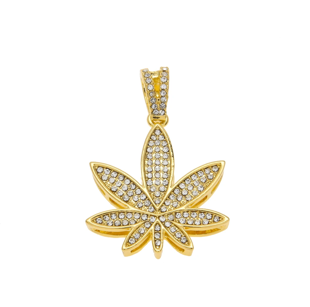 

Punk Hemp Fimble Leaf Pendant African Plants Tree Weed Foliage Leaves Pendant Necklace Men Jewelry Charm