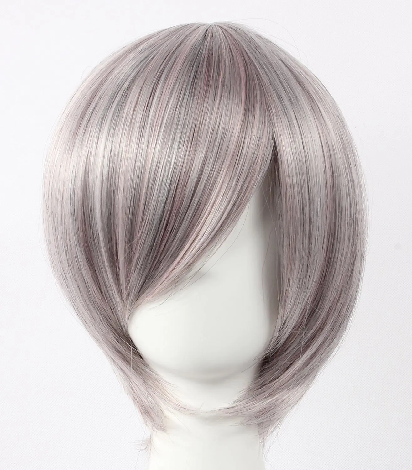 Coolsky Cosplay Wig Light Grey Wig Short Light Grey Straight Wig axis power hetalia I...