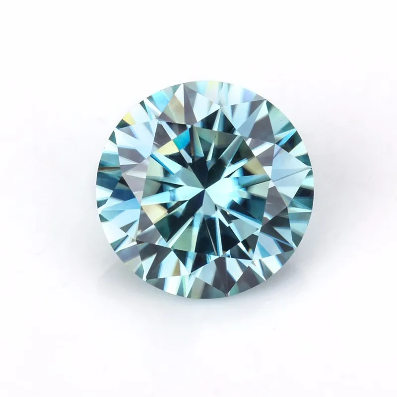 

Wholesale Color Moissanite Loose 6.5mm Light Blue Moissanite Stones Swiss Blue 1 carat Moissanite, White, black, green, black, yellow, grey