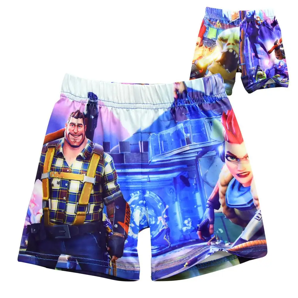 

Wholesale Fortnite 3D Full printed boys swimwear models children wear swimming trunks, 4 color