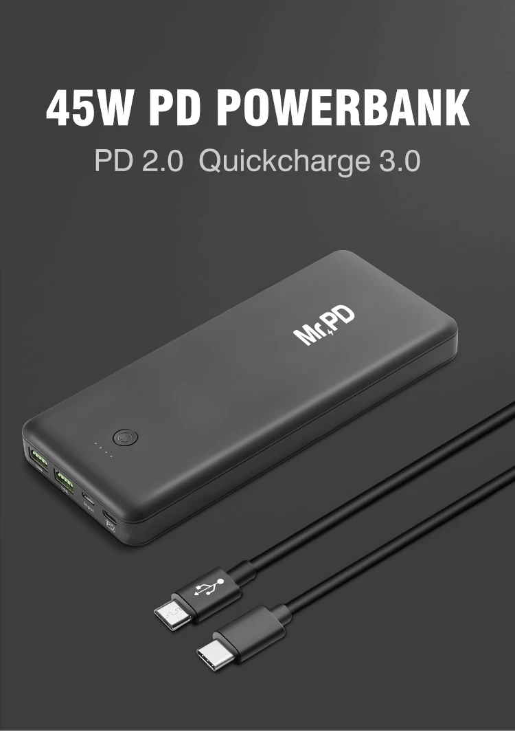 Mobile Phones Pd Powerbank QC3.0 Type-C Power Bank 20000mah For Laptop - ANKUX.COM