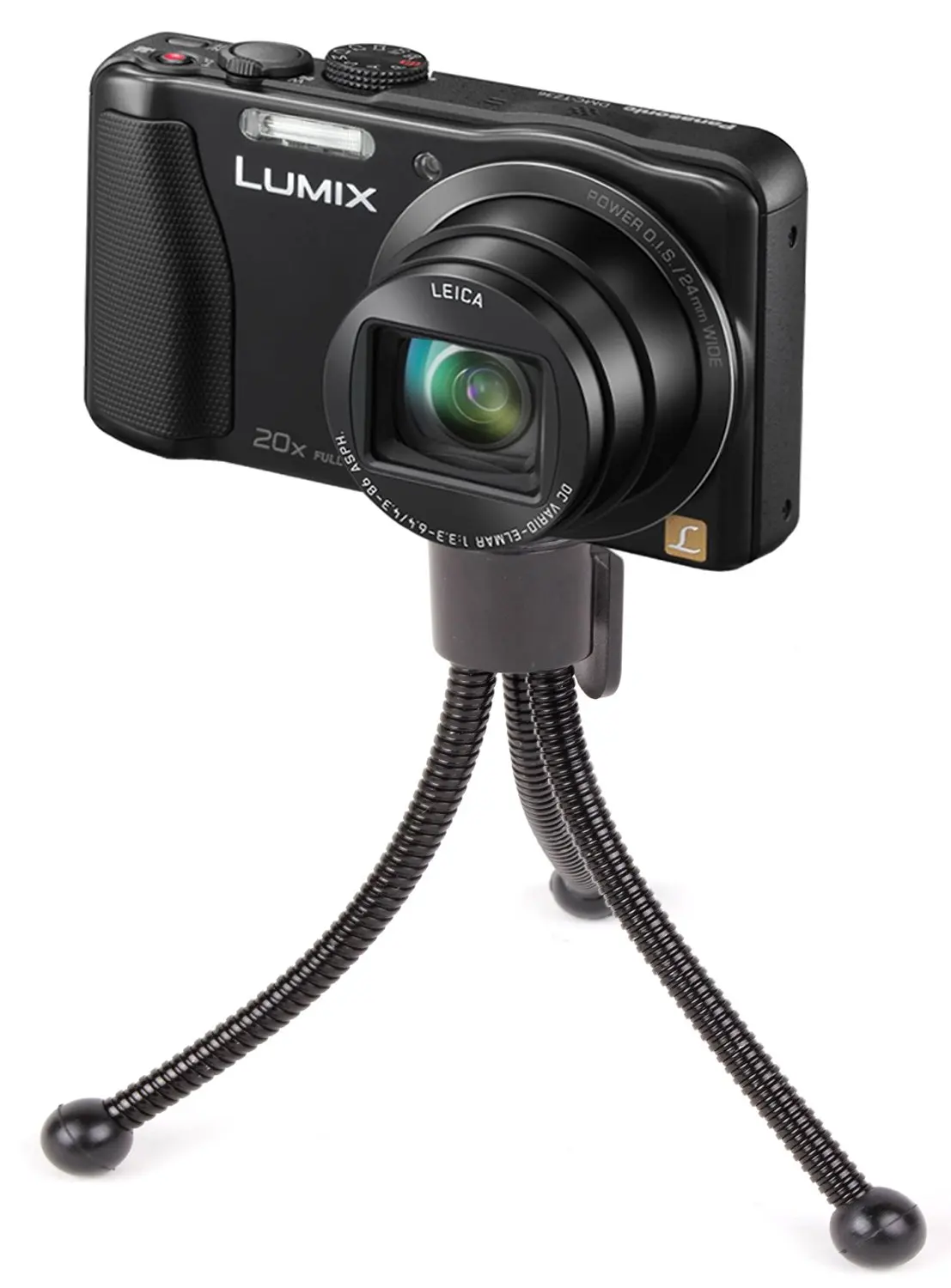 Panasonic FS50 Panasonic FT25 /& Panasonic LF1 Panasonic DMC-TZ41 DURAGADGET Extendable Tripod with Adjustable Legs and Spirit Level for Panasonic DMC-F5