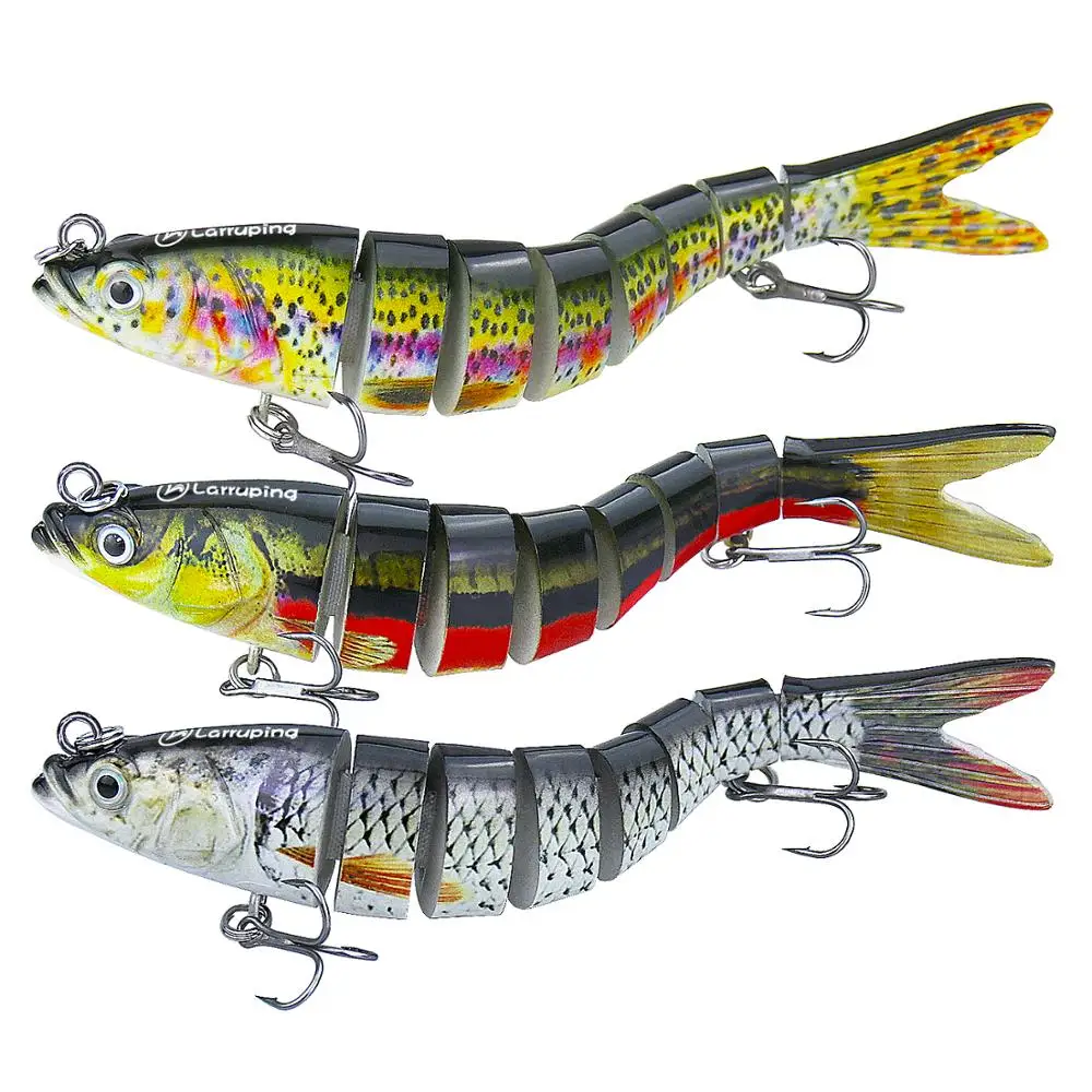 

Muti Colors Fishing Bait for Bass,3pcs Plastic Metal Fisning Lures Kit with Plastic White Transparent Box, Multi