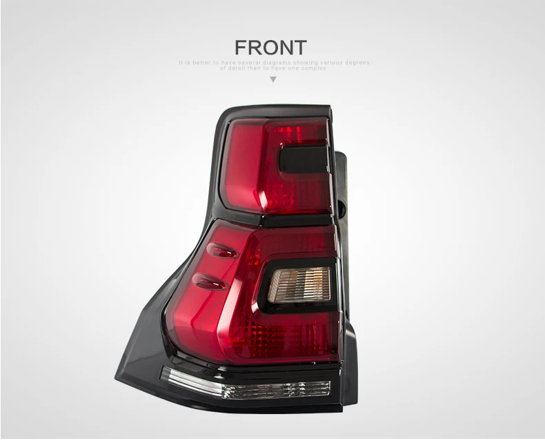 VLAND Manufacturer For Car Tail Lamp For Land Cruiser Prado LED Taillight 2010-2016 Full LED With Sequential Indicator