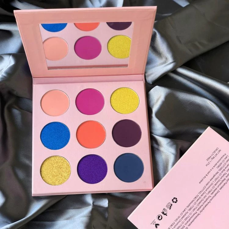 
Long Lasting Waterproof Makeup Cosmetics Matte Eyeshadow Palette Pro 9 Colors Highly Pigmented Shimmer Eye Shadow Palette 